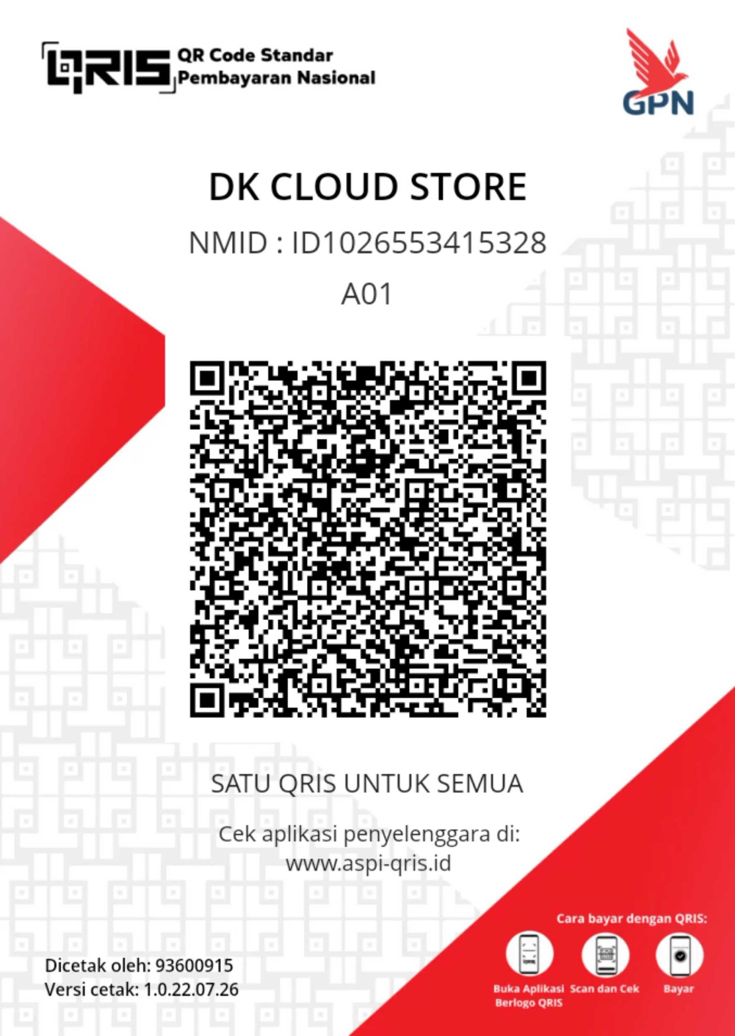 QRIS DK Cloud Store